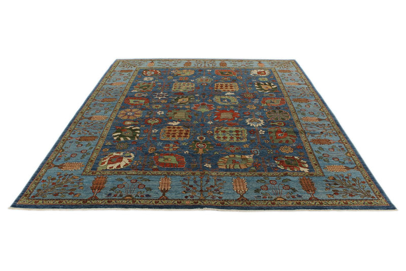 8x10 Navy and Blue Anatolian Traditional Rug