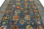 8x10 Navy and Blue Anatolian Traditional Rug