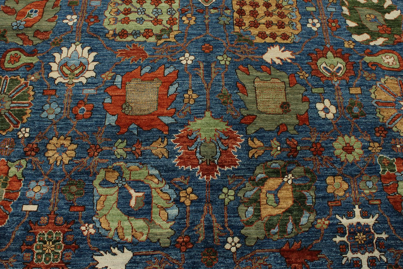 8x10 Navy and Blue Anatolian Traditional Rug