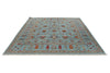 8x9 Light Blue and Multicolor Turkish Tribal Rug