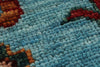 8x9 Light Blue and Multicolor Turkish Tribal Rug
