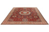 8x10 Red and Ivory Turkish Tribal Rug