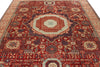 8x10 Red and Ivory Turkish Tribal Rug