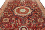 8x10 Red and Ivory Turkish Tribal Rug