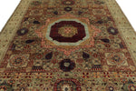 8x10 Green and Multicolor Turkish Tribal Rug