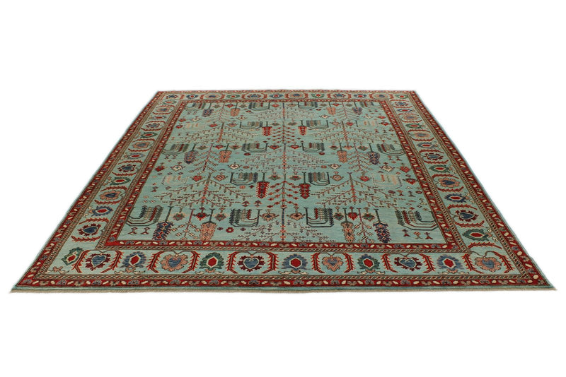 8x10 Blue and Multicolor Anatolian Traditional Rug