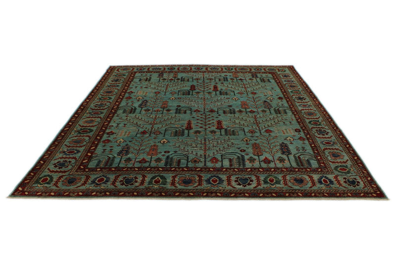 8x10 Blue and Multicolor Anatolian Traditional Rug