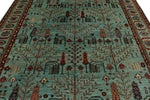 8x10 Blue and Multicolor Anatolian Traditional Rug