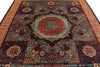 8x10 Light Blue and Ivory Turkish Tribal Rug