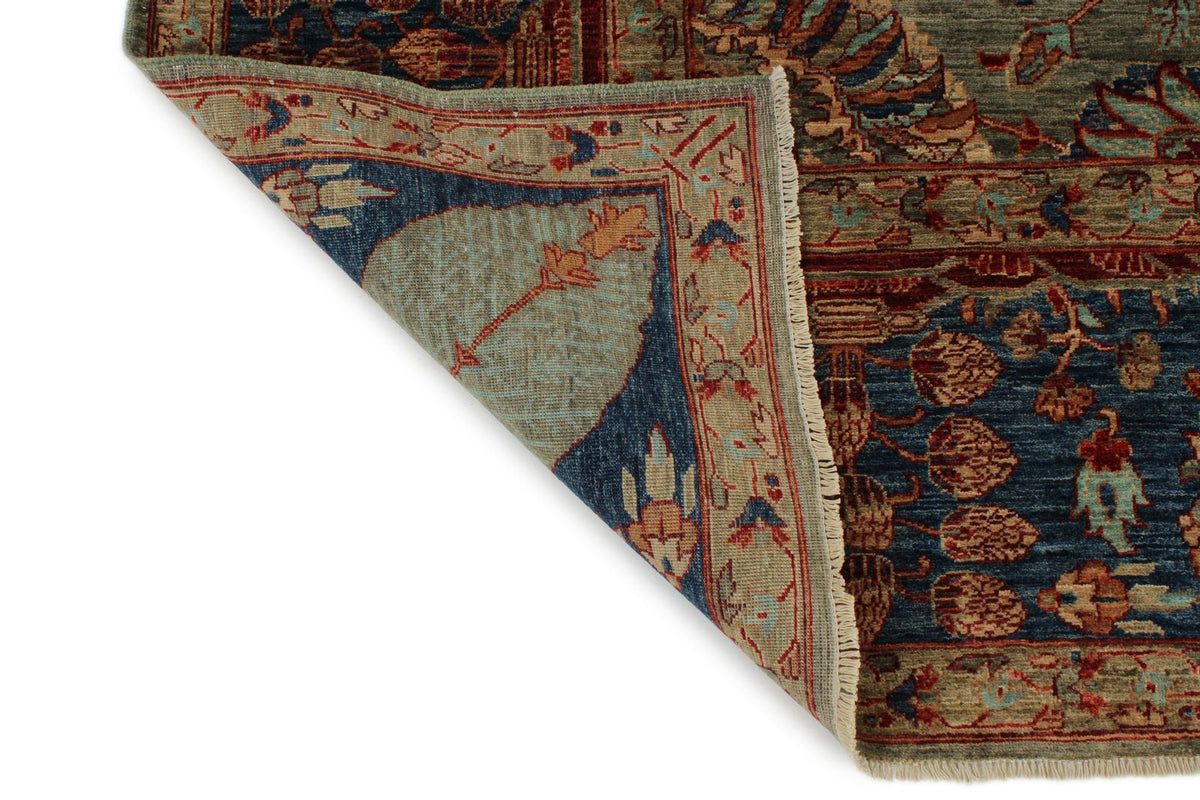 8x10 Brown and Navy Anatolian Traditional Rug