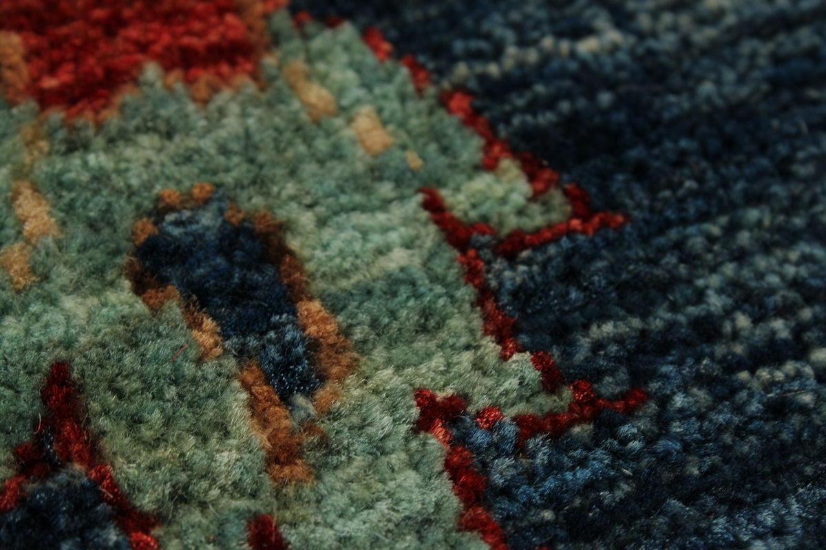 8x10 Brown and Navy Anatolian Traditional Rug