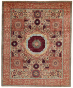 8x10 Multicolor and Green Turkish Tribal Rug