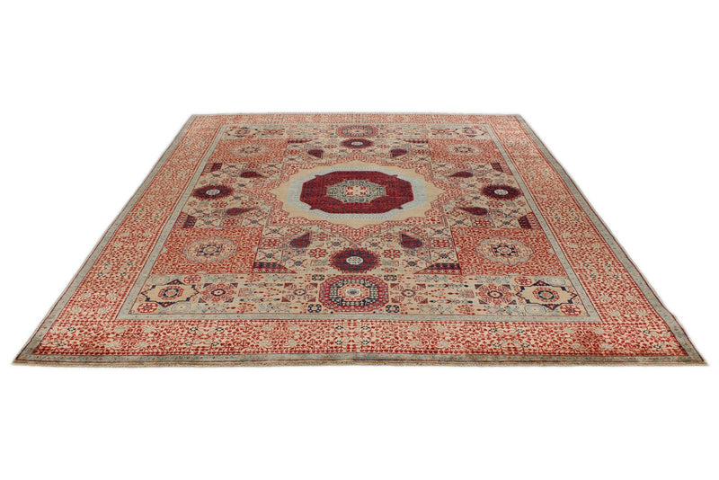 8x10 Multicolor and Green Turkish Tribal Rug