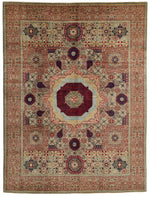 8x10 Multicolor and Ivory Turkish Tribal Rug