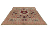 8x10 Multicolor and Ivory Turkish Tribal Rug