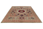 8x10 Multicolor and Ivory Turkish Tribal Rug