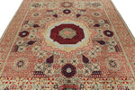 8x10 Multicolor and Ivory Turkish Tribal Rug