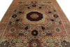 8x10 Multicolor and Ivory Turkish Tribal Rug