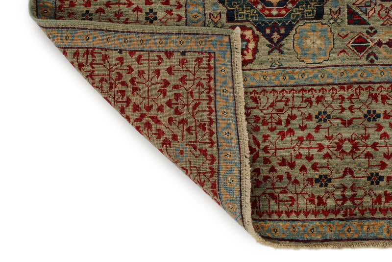 8x10 Multicolor and Ivory Turkish Tribal Rug