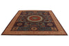8x9 Blue and Multicolor Turkish Tribal Rug