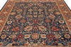 8x10 Navy and Red Anatolian Traditional Rug