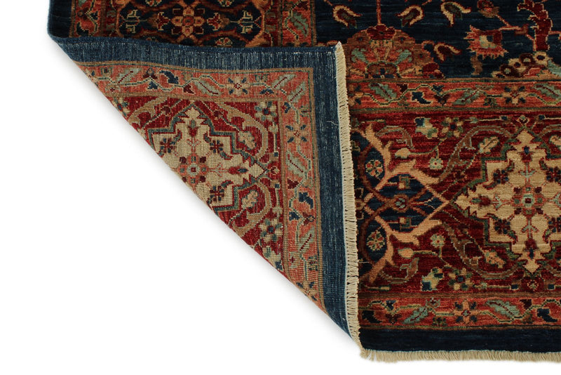 8x10 Navy and Red Anatolian Traditional Rug
