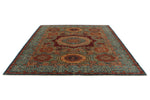 8x10 Multicolor and Red Turkish Tribal Rug