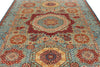 8x10 Multicolor and Red Turkish Tribal Rug