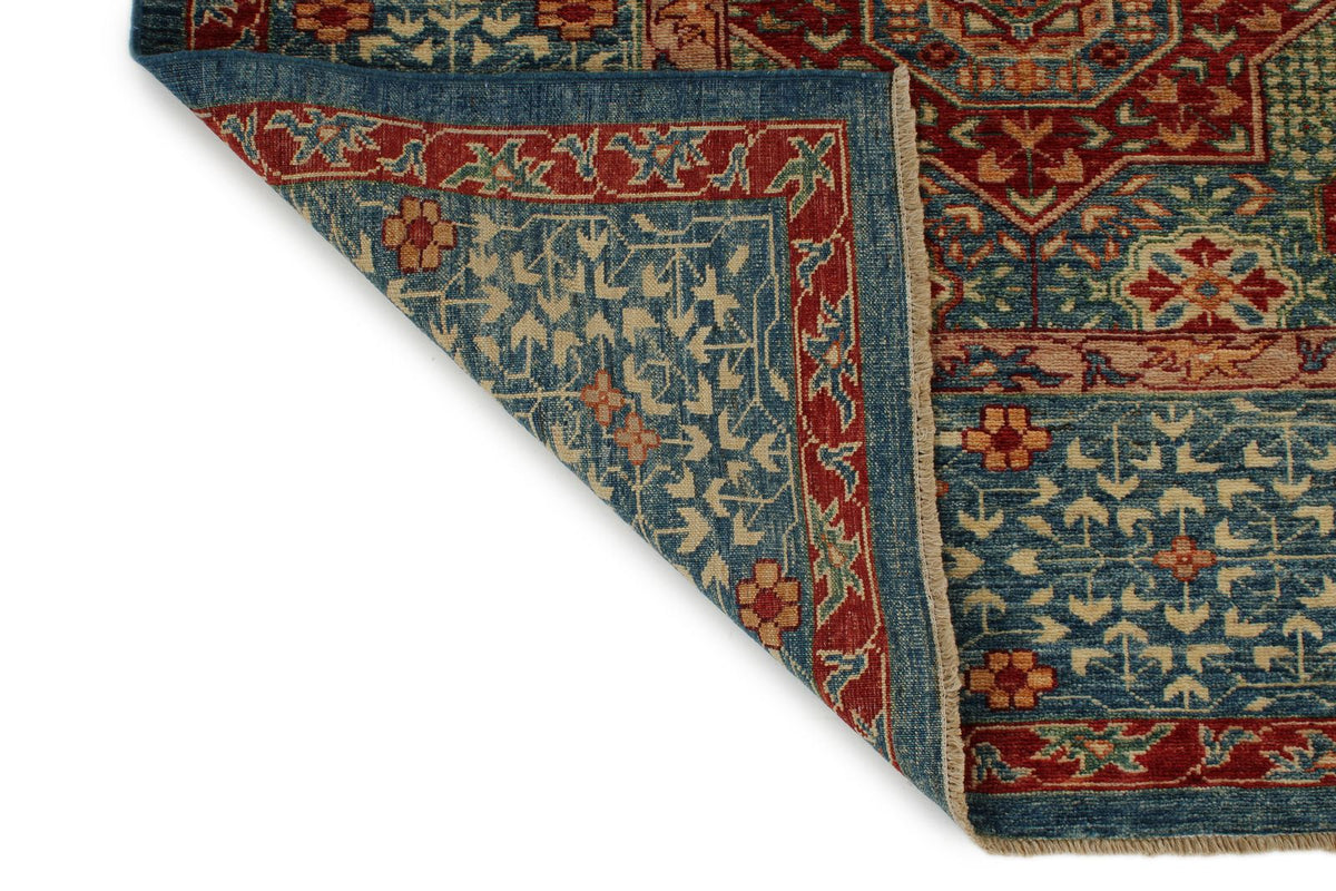8x10 Multicolor and Red Turkish Tribal Rug
