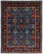 8x10 Blue and Navy Anatolian Traditional Rug