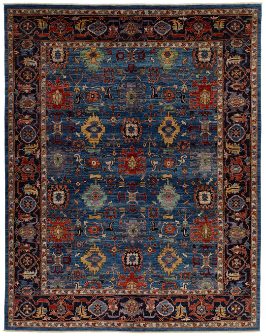 8x10 Blue and Navy Anatolian Traditional Rug