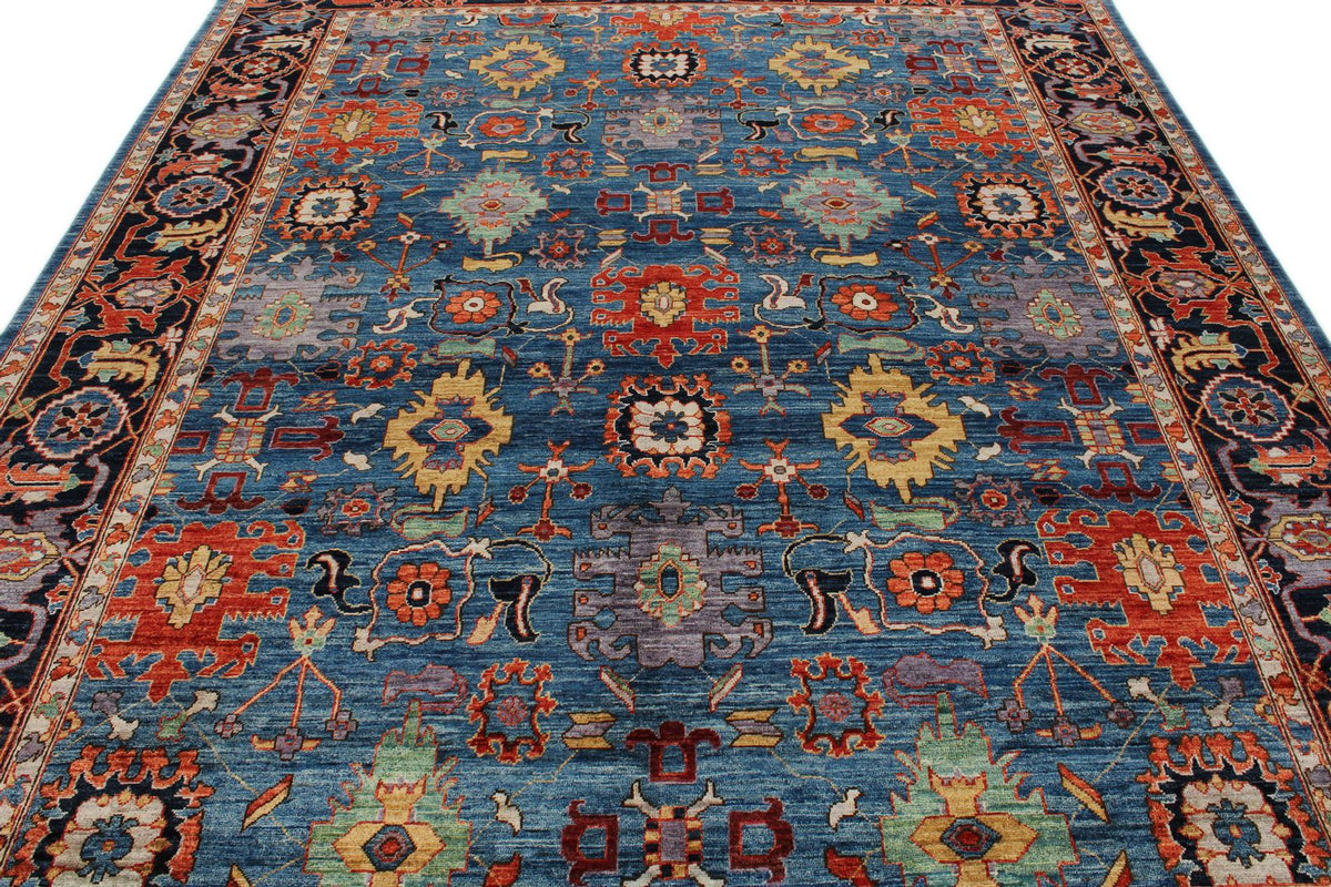 8x10 Blue and Navy Anatolian Traditional Rug
