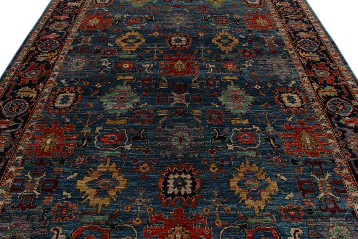 8x10 Blue and Navy Anatolian Traditional Rug