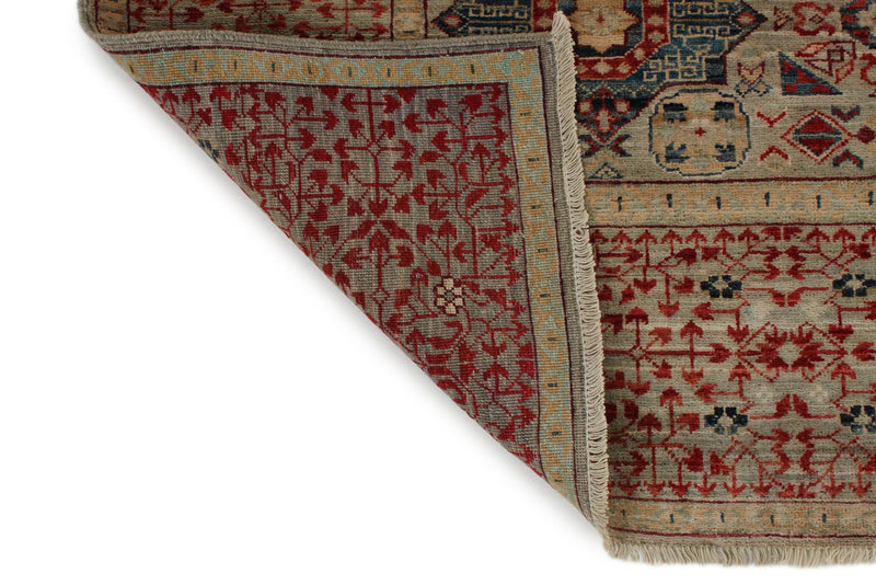 8x10 Green and Multicolor Turkish Tribal Rug