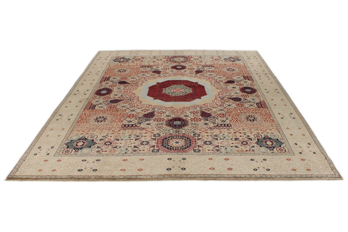 8x10 Multicolor and Green Turkish Tribal Rug