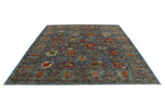8x11 Blue and Multicolor Anatolian Traditional Rug