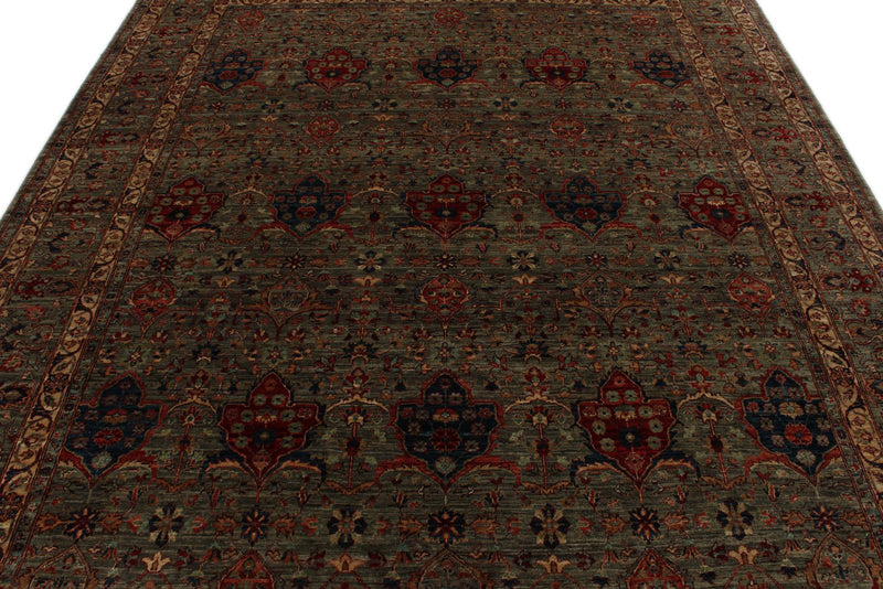 8x10 Gray and Multicolor Anatolian Traditional Rug