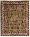 8x10 Green and Ivory Anatolian Traditional Rug
