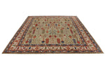 8x10 Green and Ivory Anatolian Traditional Rug