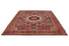 8x10 Burgundy and Multicolor Turkish Tribal Rug