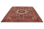 8x10 Burgundy and Multicolor Turkish Tribal Rug
