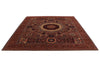 8x10 Burgundy and Multicolor Turkish Tribal Rug