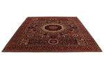 8x10 Burgundy and Multicolor Turkish Tribal Rug
