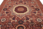 8x10 Burgundy and Multicolor Turkish Tribal Rug