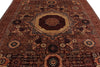 8x10 Burgundy and Multicolor Turkish Tribal Rug