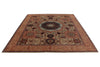 8x10 Ivory and Multicolor Turkish Tribal Rug