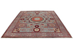 8x10 Light Blue and Multicolor Turkish Tribal Rug
