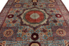 8x10 Light Blue and Multicolor Turkish Tribal Rug