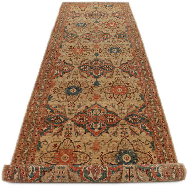 3x14 Rust and Ivory Anatolian Traditional Runner