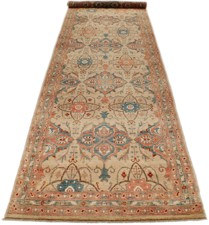 3x14 Rust and Ivory Anatolian Traditional Runner